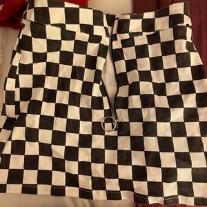 checkered skirt
